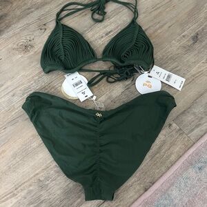 PQ Swim large isla top and medium bottom bikini set
